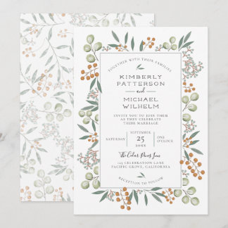 Invitation Blissful Bounty Botanique Mariage Suite