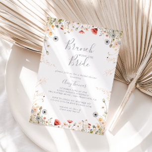 Invitation Blissful Fleur sauvage Brunch avec la douche de ma