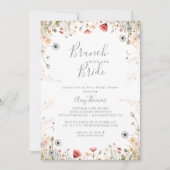 Invitation Blissful Fleur sauvage Brunch avec la douche de ma (Devant)