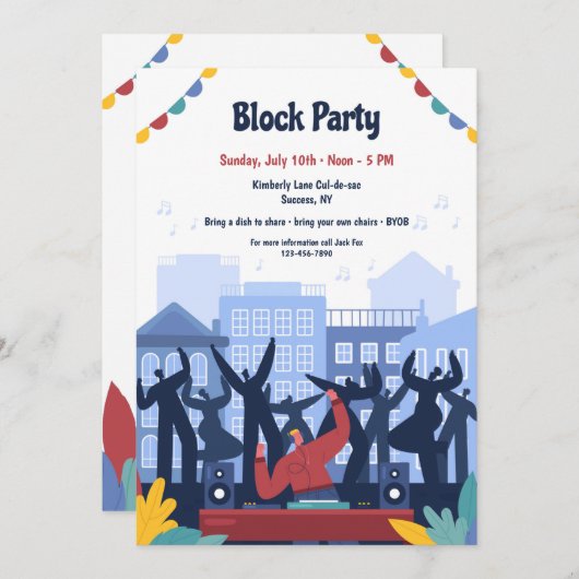 Invitation Bloc (Devant / Derrière)