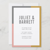 Invitation Bloc de couleur Mariage Premium minimal (Devant)