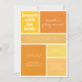 Invitation Bloc de couleur moderne Fête des mariées orange ja (Devant)
