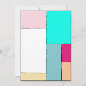 Invitation Bloc de couleur peint Art Mariage moderne (Dos)