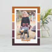 Invitation Bloc de couleurs d'automne Merci photo Thanksgivin (Debout devant)