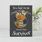 Invitation Bloc de fête d'anniversaire surprise 2024 (Debout devant)