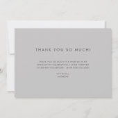 Invitation Bloc gris | Photo Graduate Merci (Dos)