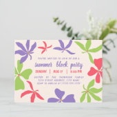 Invitation  Bloc |Invitation de fête d'été (Debout devant)