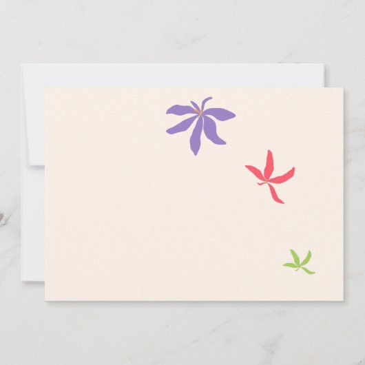 Invitation  Bloc |Invitation de fête d'été (Dos)