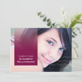 Invitation Bloc minimaliste de gradient : Rouge (Debout devant)