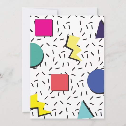 Invitation Bloc Thème Rétro 90 (Dos)