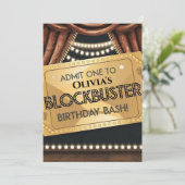 Invitation Blockbuster Movie Thème Anniversaire Conception (Debout devant)