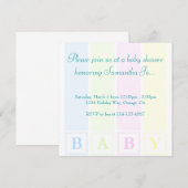 Invitation Blocs de Baby shower (Devant / Derrière)
