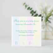 Invitation Blocs de Baby shower (Debout devant)