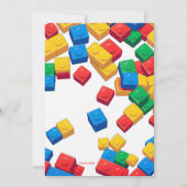 Invitation Blocs de construction Briques Blocs Anniversaire (Dos)