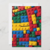 Invitation Blocs de Construction Briques Blocs Anniversaire  (Dos)