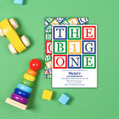Invitation Blocs de construction de couleurs Le Grand Un 1er