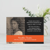 Invitation Blocs de couleur noire/orange de l'école Invitatio (Debout devant)