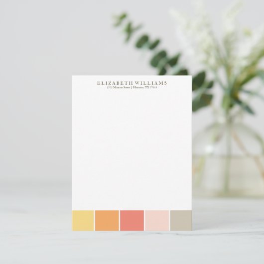 Invitation Blocs de couleurs chaudes personnalisées Flat Merc (Debout devant)