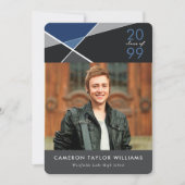 Invitation Blocs de couleurs géométriques Partie de graduatio (Devant)