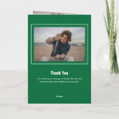 Invitation Blocs de Green Trois-Photo Graduation (Dos)