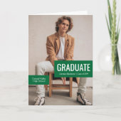 Invitation Blocs de Green Trois-Photo Graduation (Devant)