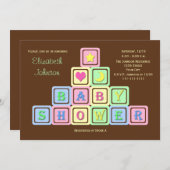 Invitation Blocs d'invitation de Baby showers neutres selon l (Devant / Derrière)