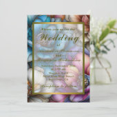 Invitation Blogs opulents avec Mariage Gold Outlines (Debout devant)