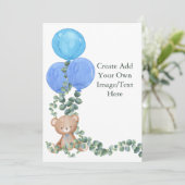 Invitation Blond Ajouter Votre Propre Ourson Ourson Ourson Ou (Debout devant)