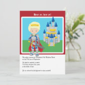 Invitation Blond Prince Et Château Anniversaire Fête Mignonne (Debout devant)