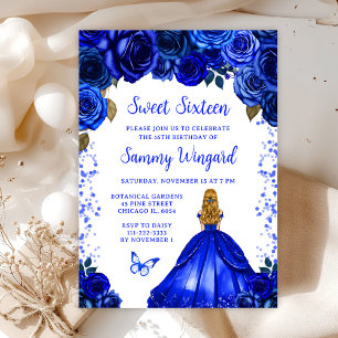 Invitation Blonde aux Cheveux Royal Blue Princesse Sweet Seiz