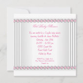 Invitation Blonde Baby shower fille rose perle haute talon ch (Dos)
