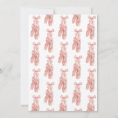 Invitation Blonde Ballerina fille anniversaire ballet (Dos)