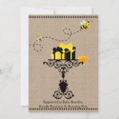 Invitation Blonde Bay Bee Boy sur le chemin du Baby shower (Dos)