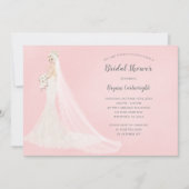 Invitation Blonde Bride dans Lace Gown Élégante Fête de l'mar (Devant)