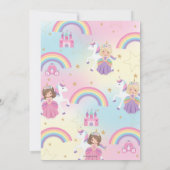 Invitation Blonde Brunette Twins Princesses Unicorne Annivers (Dos)