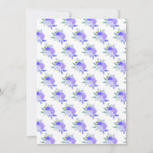 Invitation Blonde Cheveux Princesse Florale Violet Quinceaner (Dos)