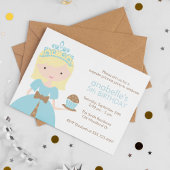 Invitation Blonde Cupcake Princesse Anniversaire