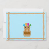 Invitation blonde d'anniversaire de Luau de fille (Dos)