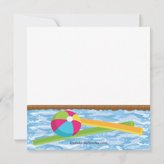 Invitation blonde de réception au bord de la (Dos)