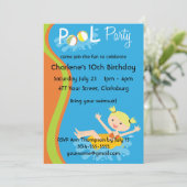 Invitation Blonde du Pool Party (Debout devant)