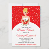 Invitation Blonde Épouse de cheveux Flocon de neige Fête des (Devant)