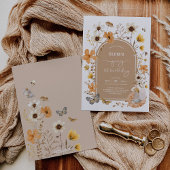 Invitation Blonde Fairy Premier anniversaire Automne Fleur sa