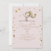 Invitation Blonde Gymnastique Tumble & Twirl Anniversaire (Devant)
