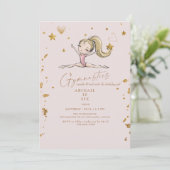Invitation Blonde Gymnastique Tumble & Twirl Anniversaire (Debout devant)