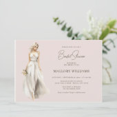 Invitation Blonde mariée nuptiale douche de la mariée (Debout devant)