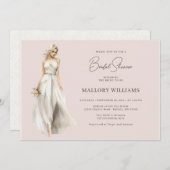 Invitation Blonde mariée nuptiale douche de la mariée (Devant / Derrière)