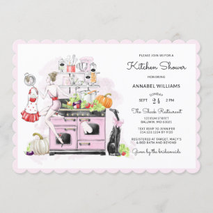 Invitation Blonde Mariée Rétro Bridal Cuisine douche