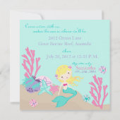 Invitation Blonde Mermaid Cinquième anniversaire (Dos)