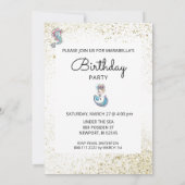Invitation *~* Blonde Mermaid Gold Parties scintillant cheveu (Dos)