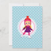 Invitation Blonde Patinage de glace fête d'anniversaire (Dos)